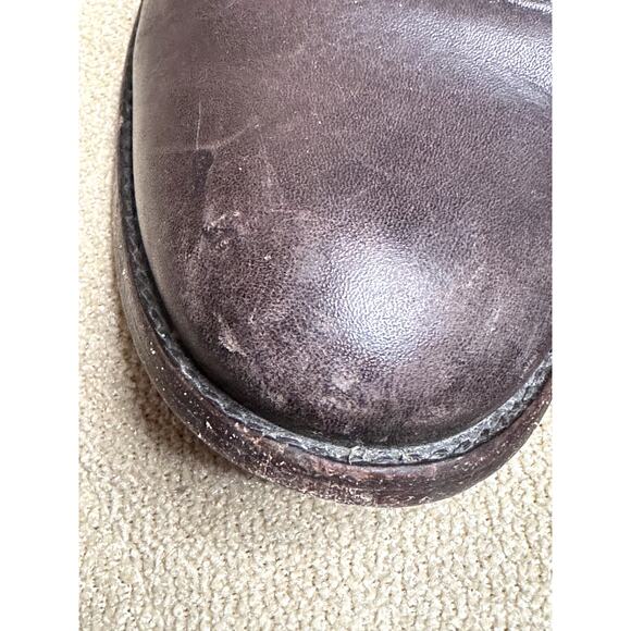 FRYE Brown Leather Button Back Zip Short Ankle Bootie Brown 8.5 B - Picture 13 of 16